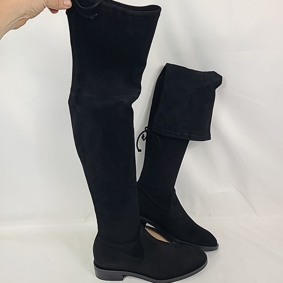 NEW Stuart Weitzman Women Jocey City Black Suede Over-The-Knee Boot Sz 6 $950 - Picture 1 of 12